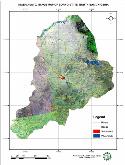 NigeriaSat-X Captures Image Map of Borno State